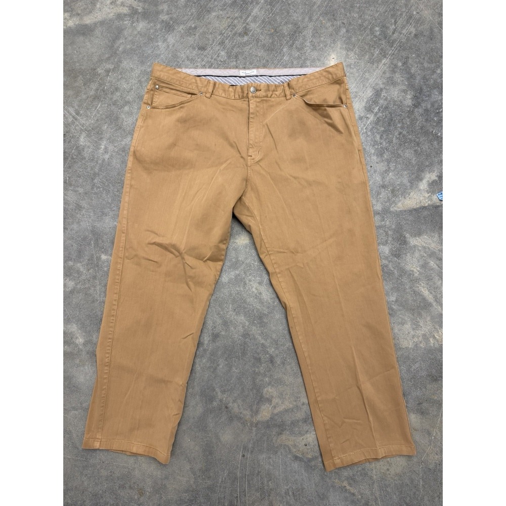 Peter Millar Pants Mens 44x28‎ Cotton Modal Chino Beige Soft Casual Preppy Golf